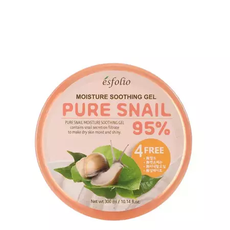 Esfolio - Moisture Soothing Gel Pure Snail 95% - Upokojujúci a hydratačný gél so slimačím slizom - 300 ml