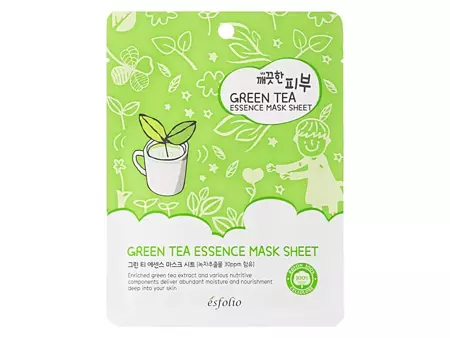 Esfolio - Pure Skin Green Tea Essence Mask Sheet - Textilná maska so zeleným čajom - 25 ml