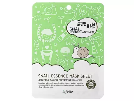 Esfolio - Pure Skin Snail Essence Mask Sheet - Plátienková maska so slimačím slizom - 25 ml