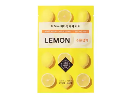 Etude House - 0.2mm Therapy Air Mask - Lemon - Hydratačná a rozjasňujúca maska ​​s citrónovým extraktom - 20ml