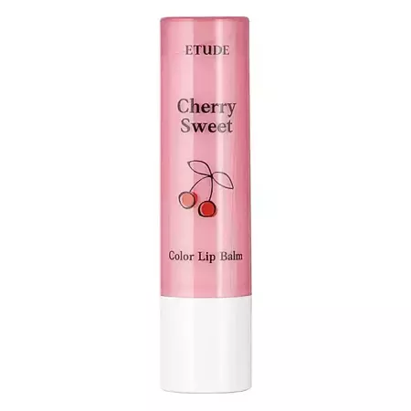 Etude House - Cherry Sweet Color Lip Balm - #PK001 Bare Cherry - Balzam na pery s lesklým efektom - 4g