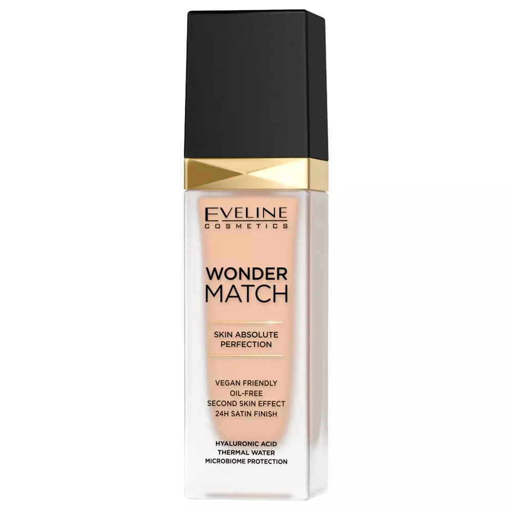 Eveline Cosmetics - Wonder Match - Dlhotrvajúci tekutý make-up s kyselinou hyalurónovou - 16 Light Beige - 30 ml