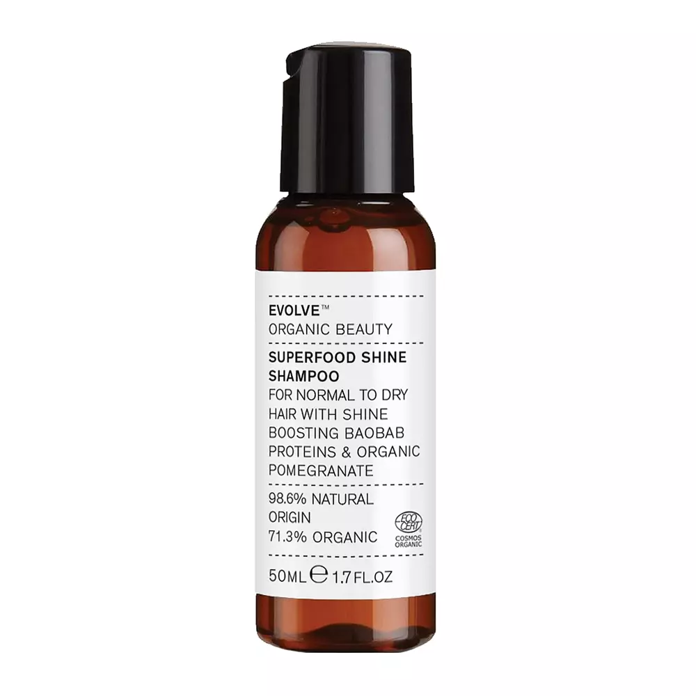 Evolve Organic Beauty - Superfood Shine Shampoo - Prírodný šampón pre lesk vlasov - 50 ml