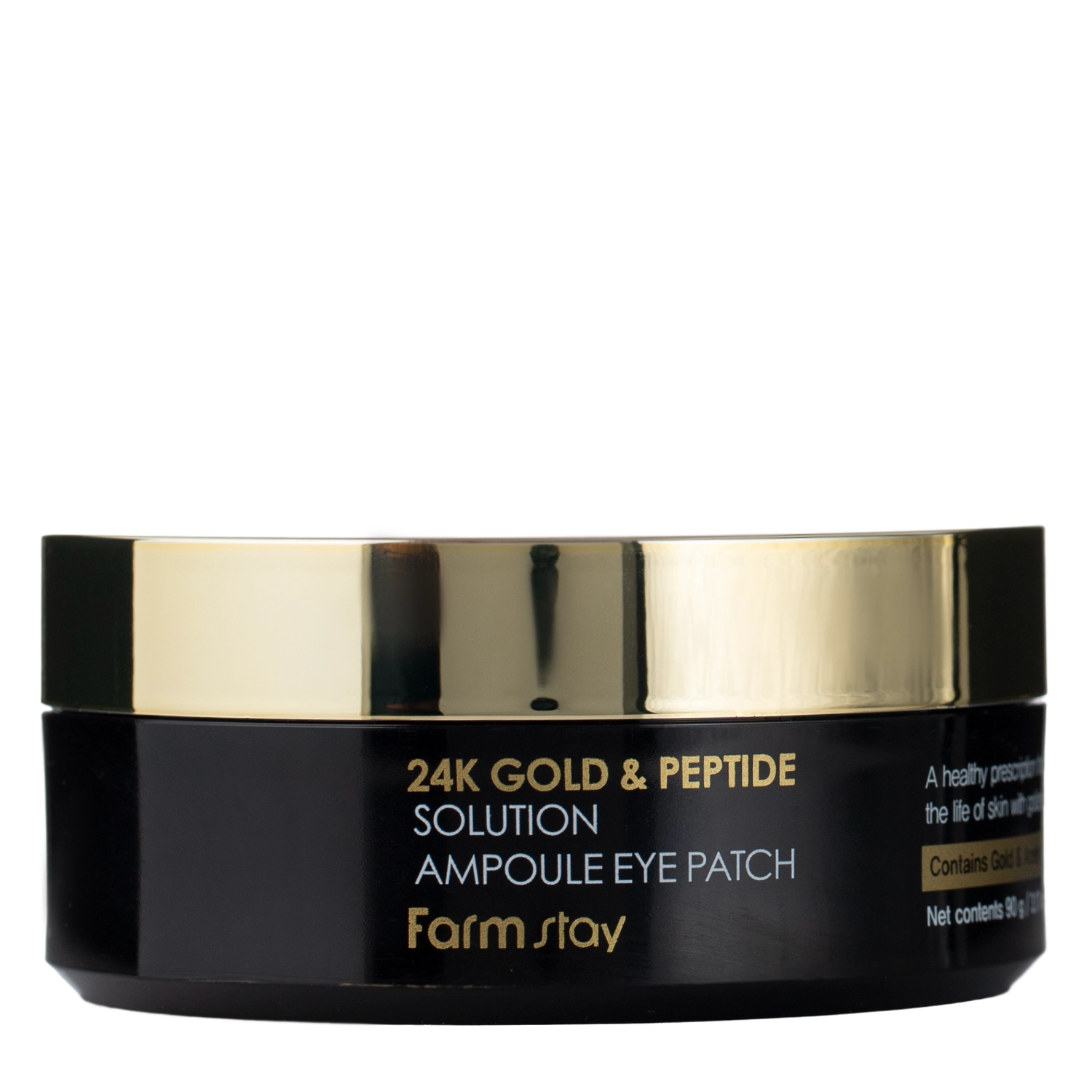 Farmstay - 24K Gold & Peptide Solution Ampoule Eye Patch - Hydrolgélové peptidové náplasti pod oči - 90 g / 60 ks