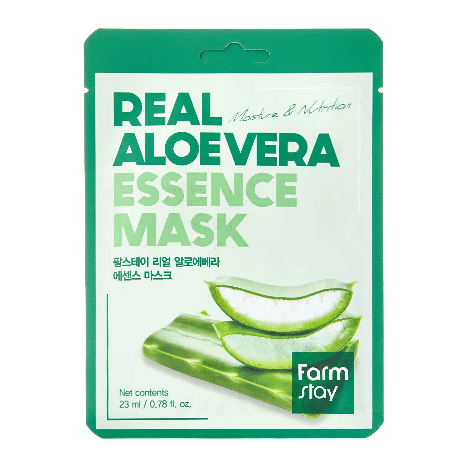 Farmstay - Real Aloe Vera Essence Mask - Regeneračná plátienková maska s aloe vera - 23 ml /1 ks