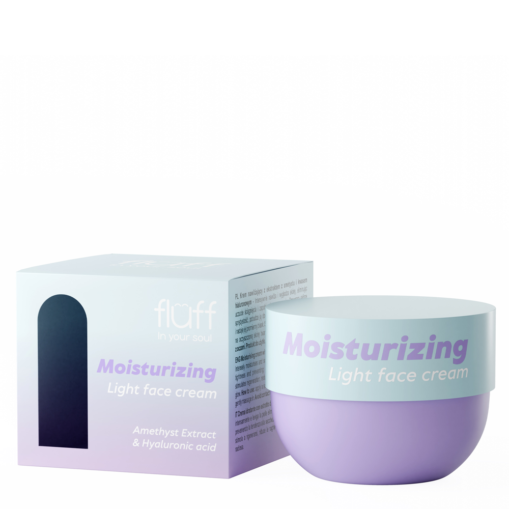 Fluff - Hydratačný krém s ametystom a kyselinou hyalurónovou - 50 ml