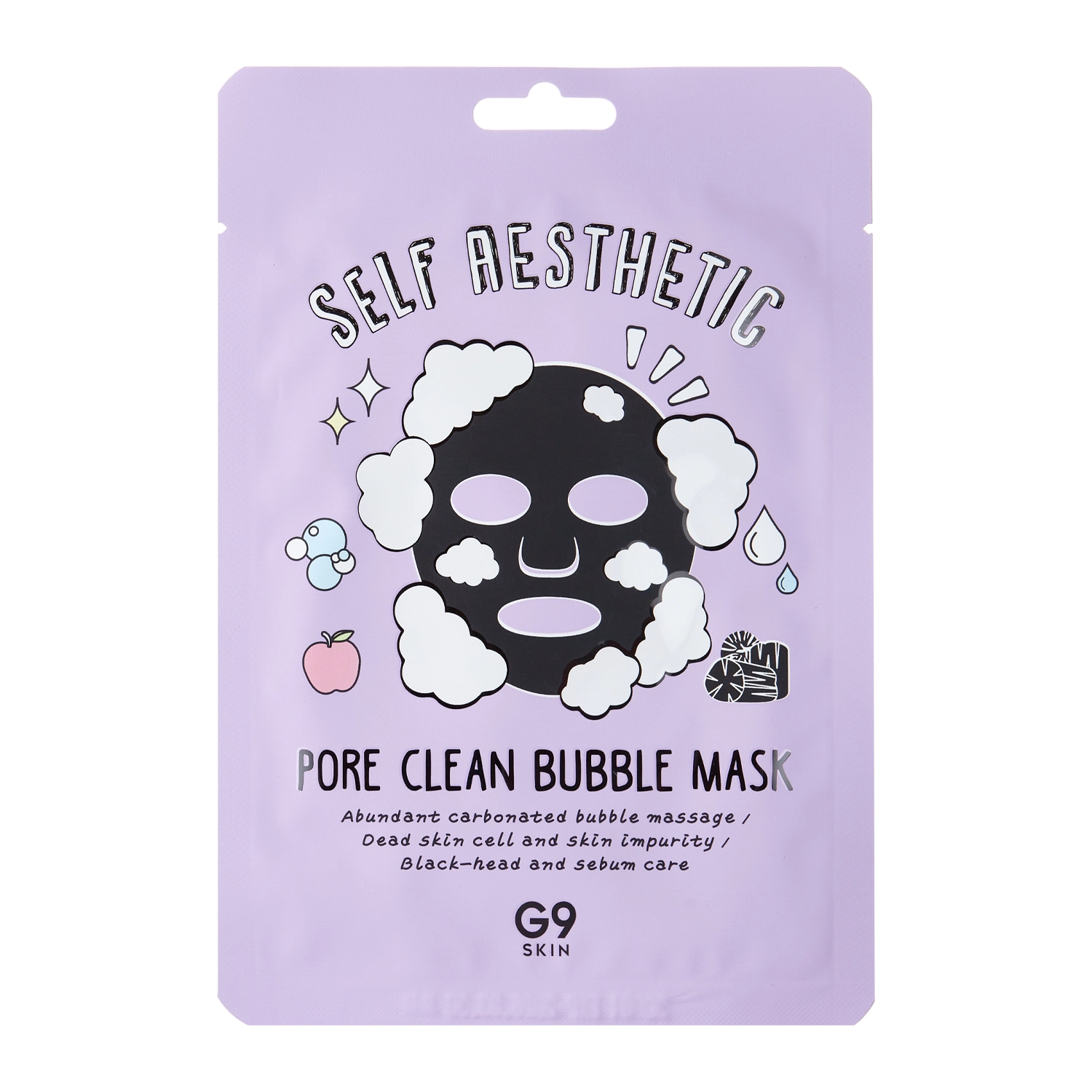 G9Skin - Self Aesthetic Pore Clean Bubble Mask - Šumivá textilná maska na zanesené póry - 23 ml