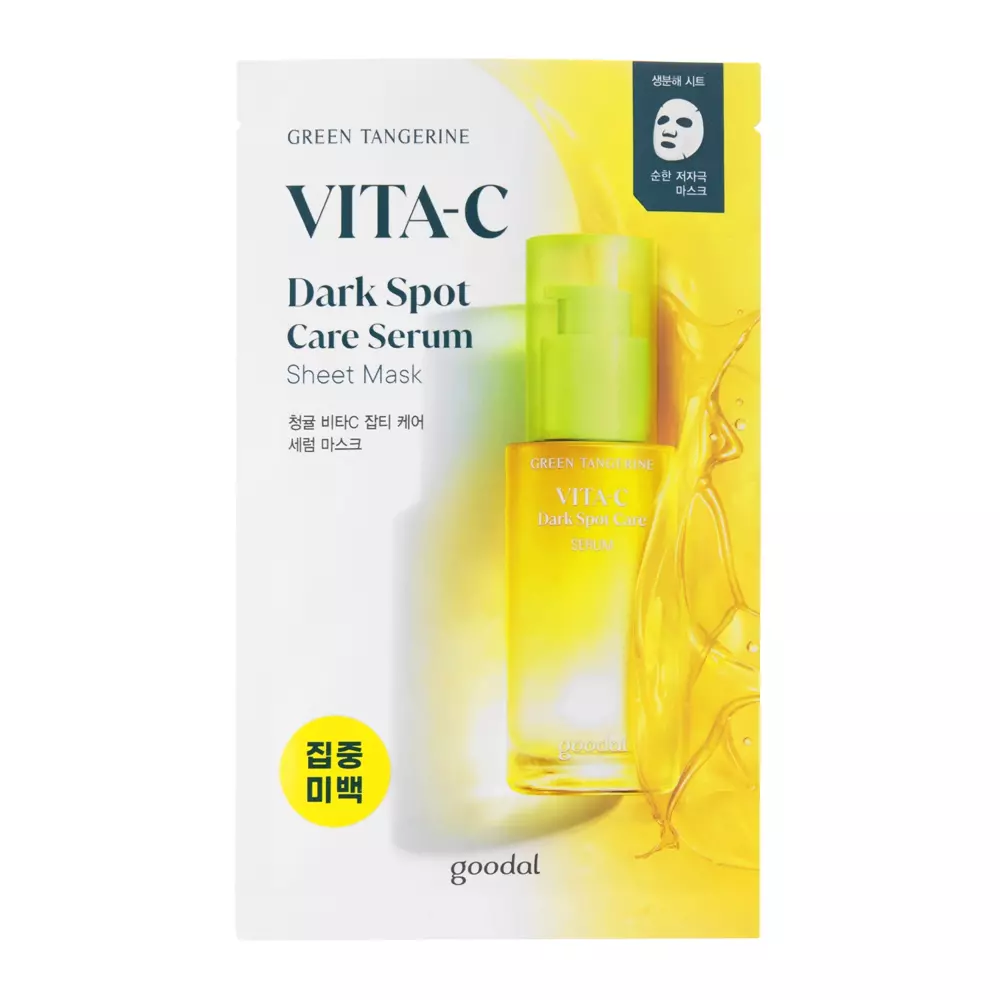 Goodal - Green Tangerine Vita C Dark Spot Serum Sheet Mask - Textilná maska s vitamínom C - 1ks