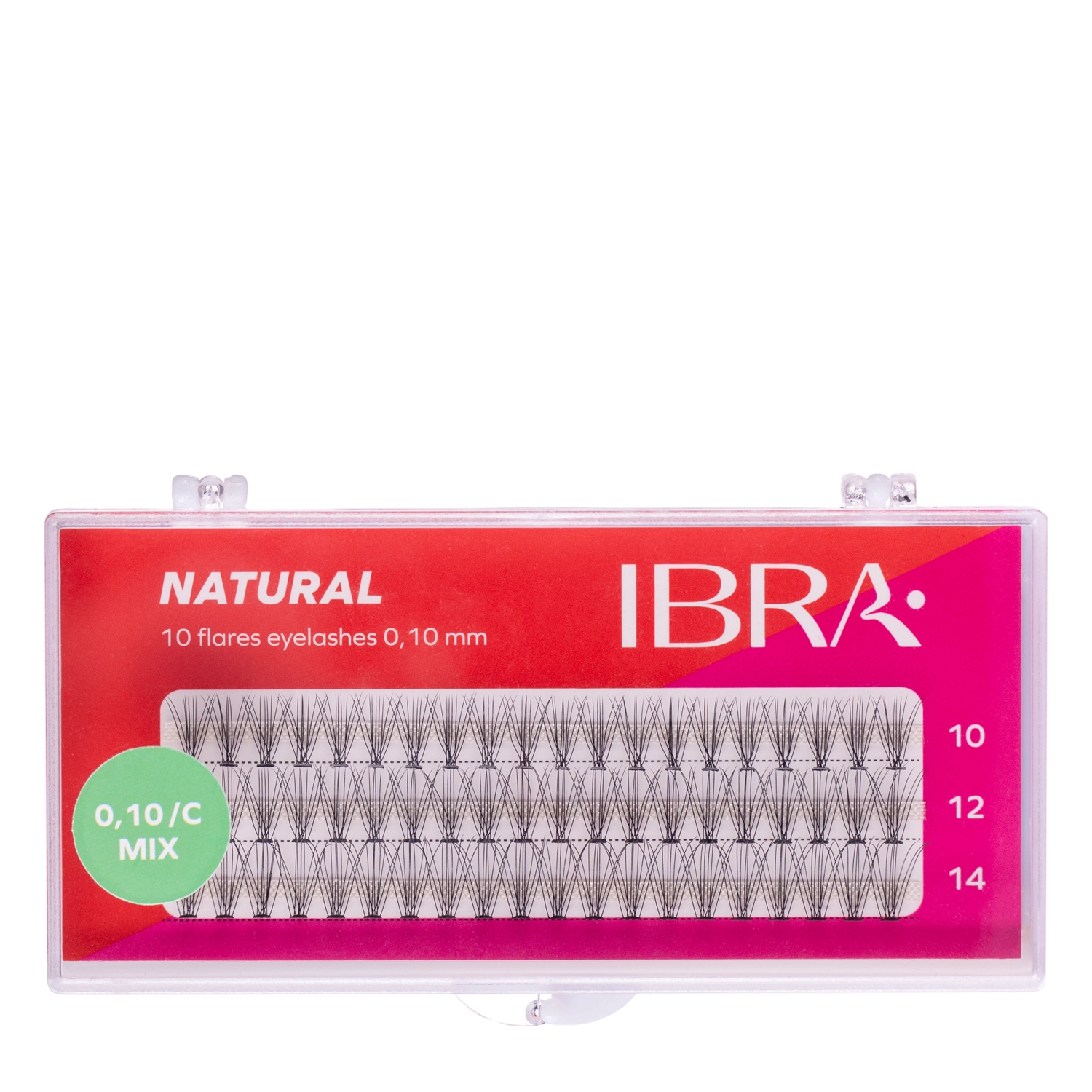 Ibra Makeup -  Naturals 0,10 - Sada trsov na mihalnice - MIX dĺžok - 8, 10, 12mm