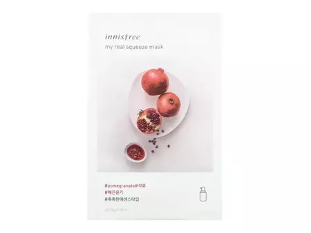 Innisfree - My Real Squeeze Mask -  Pomegranate - Spevňujúca maska s extraktom z granátového jablka - 20 ml