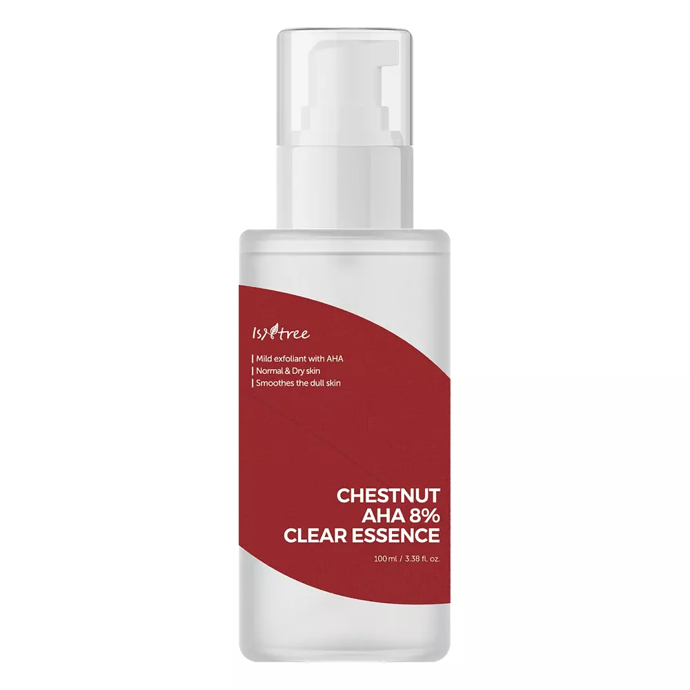 Isntree - Chestnut - AHA 8% Clear Essence - Pleťová esencia s kyselinou mliečnou a glykolovou - 100ml