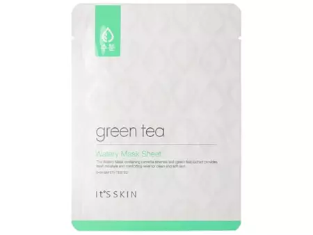 It's Skin - Green Tea Watery Mask Sheet - Upokojujúca textilná maska regulujúca kožný maz na báze zeleného čaju - 20g