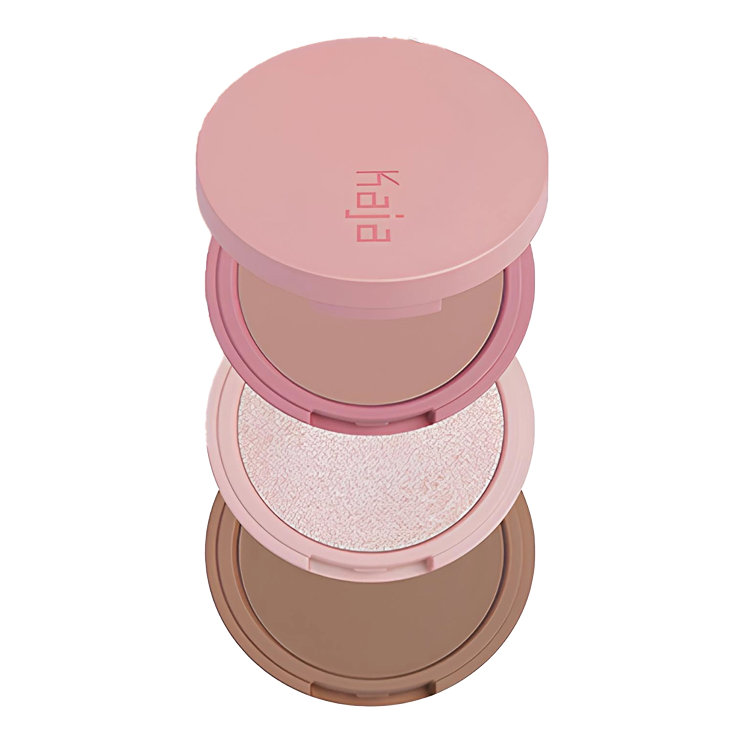 Kaja Beauty - Play Bento - Bronzer, Blush & Highlighter Trio - 00 Sugar Cookie - Sada na kontúrovanie - 2 x 3,5g + 2,8g 