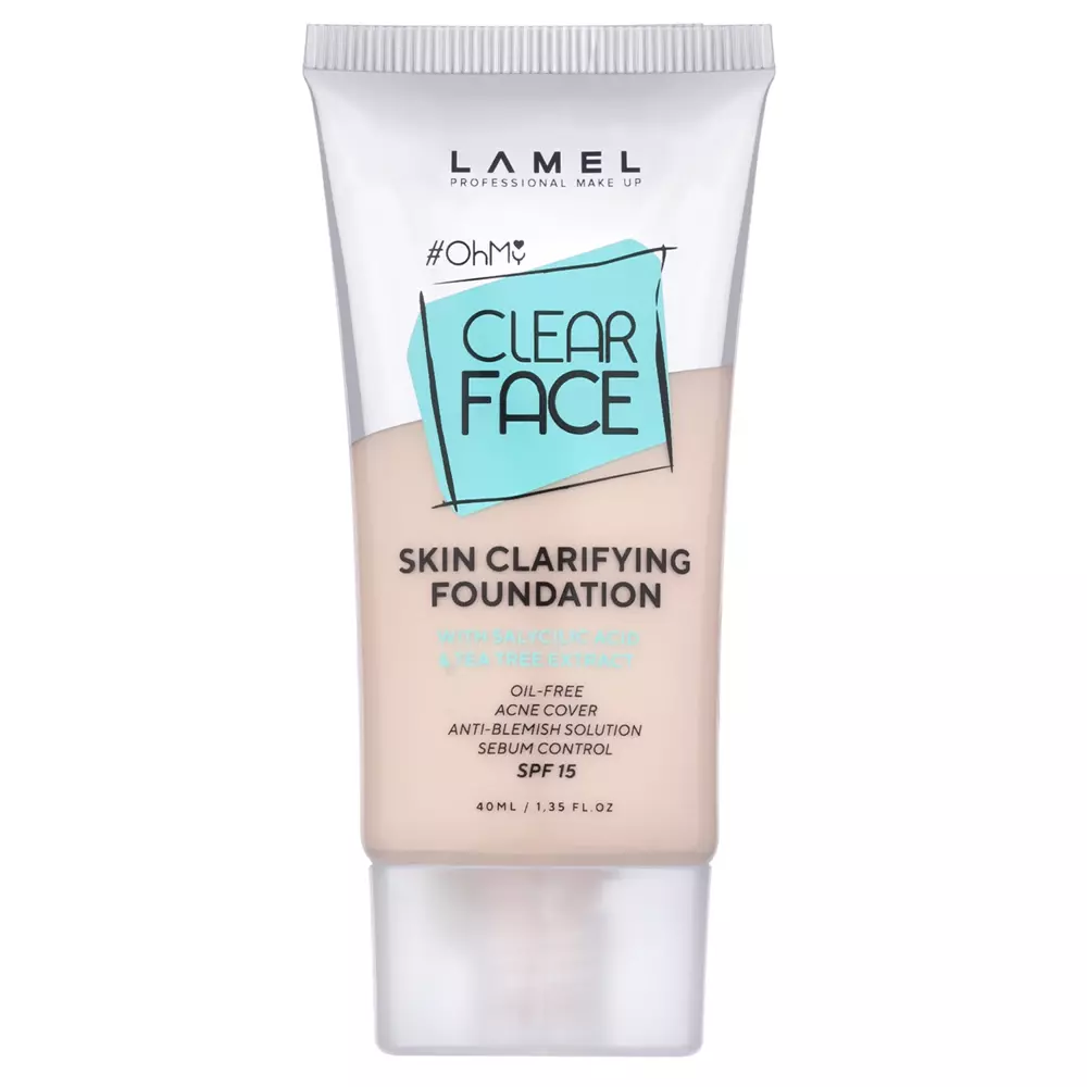 LAMEL - OhMy Clear Face Foundation SPF15 - 402 - Vysoko krycí krémový make-up - 40ml