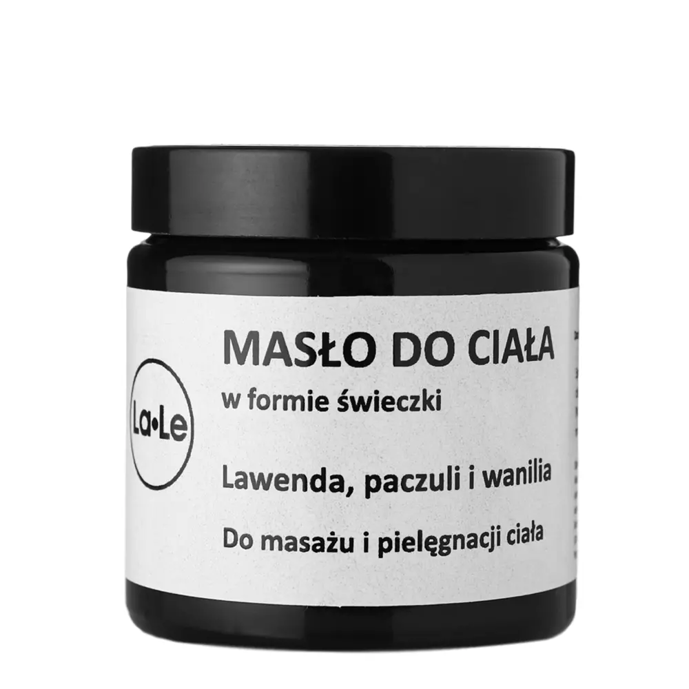 La-Le - Telová masážna sviečka - Levanduľa, pačuli a vanilka - 120 ml