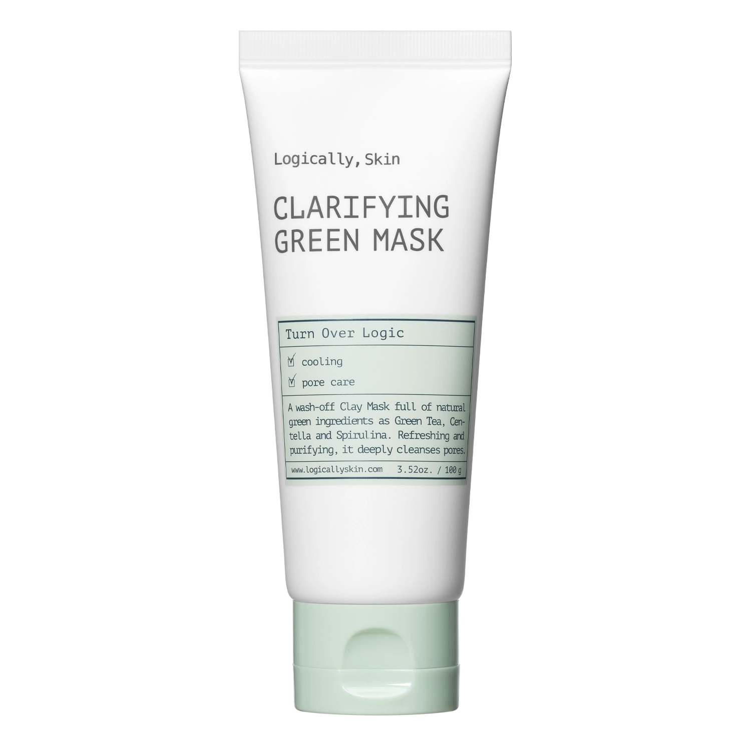 Logically, Skin - Clarifying Green Mask - Čistiaca ílová maska na tvár - 100 g