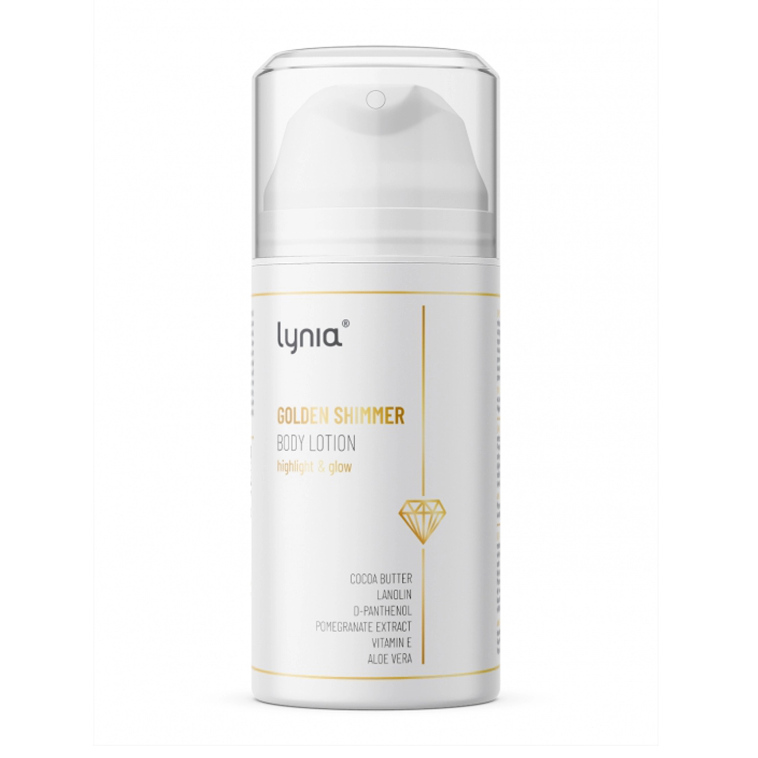 Lynia - Golden Shimmer Body Lotion - Telové mlieko pre zlatistý odtieň pokožky - 100 ml