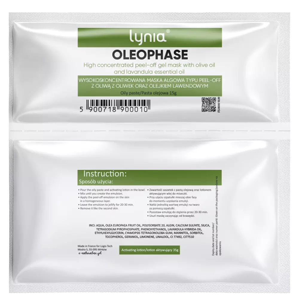 Lynia - Oleophase - Alginátová maska ​​Peel-off Oleophase - 50 g