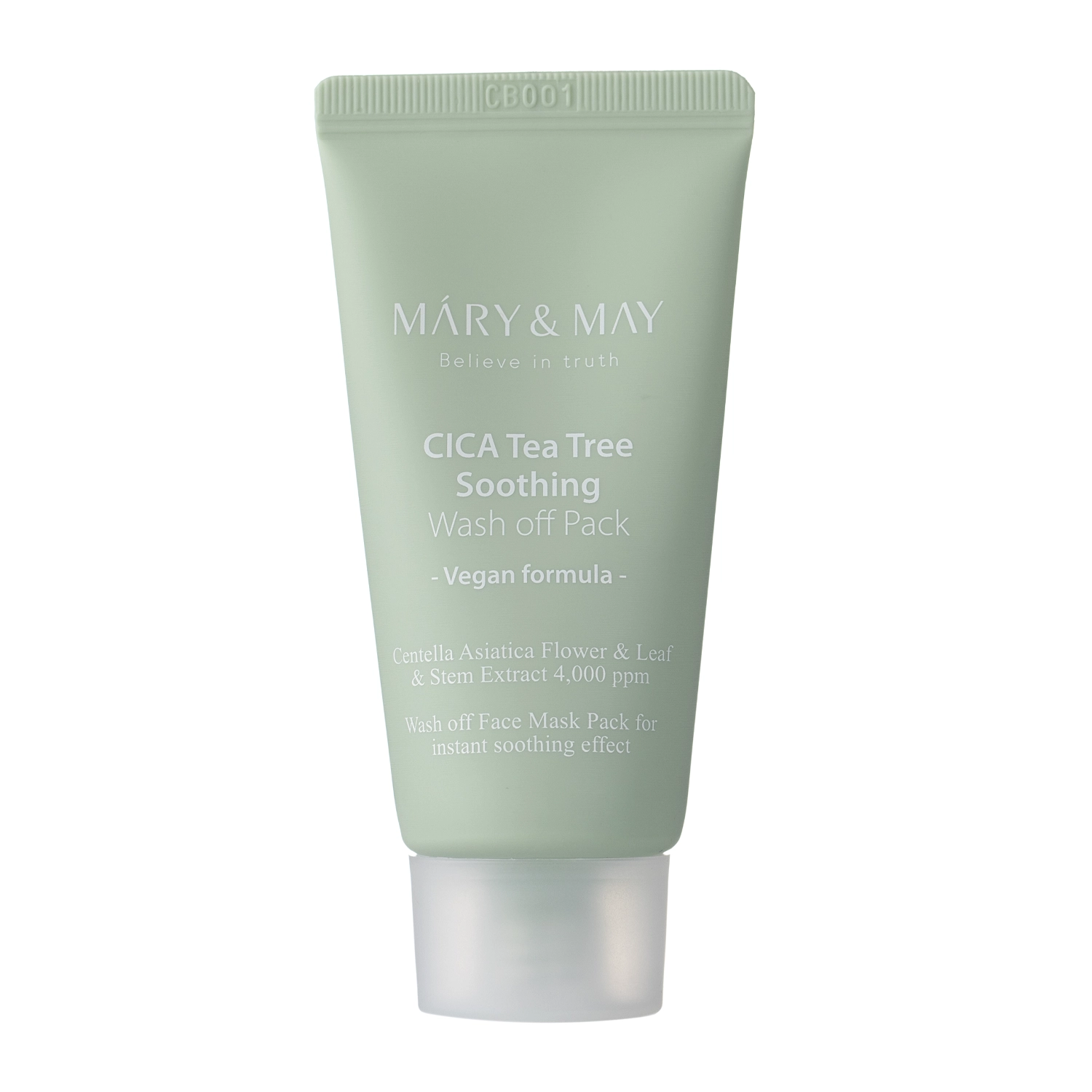 Mary&May - Vegan CICA TeaTree Soothing Wash off Pack - Ílová maska s čajovníkom - 30 g