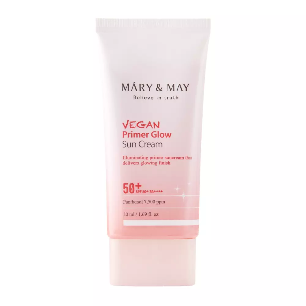 Mary&May - Vegan Primer Glow Sun Cream SPF50+/PA++++ - Rozjasňujúca báza pod make-up s ochranným účinkom - 50 ml