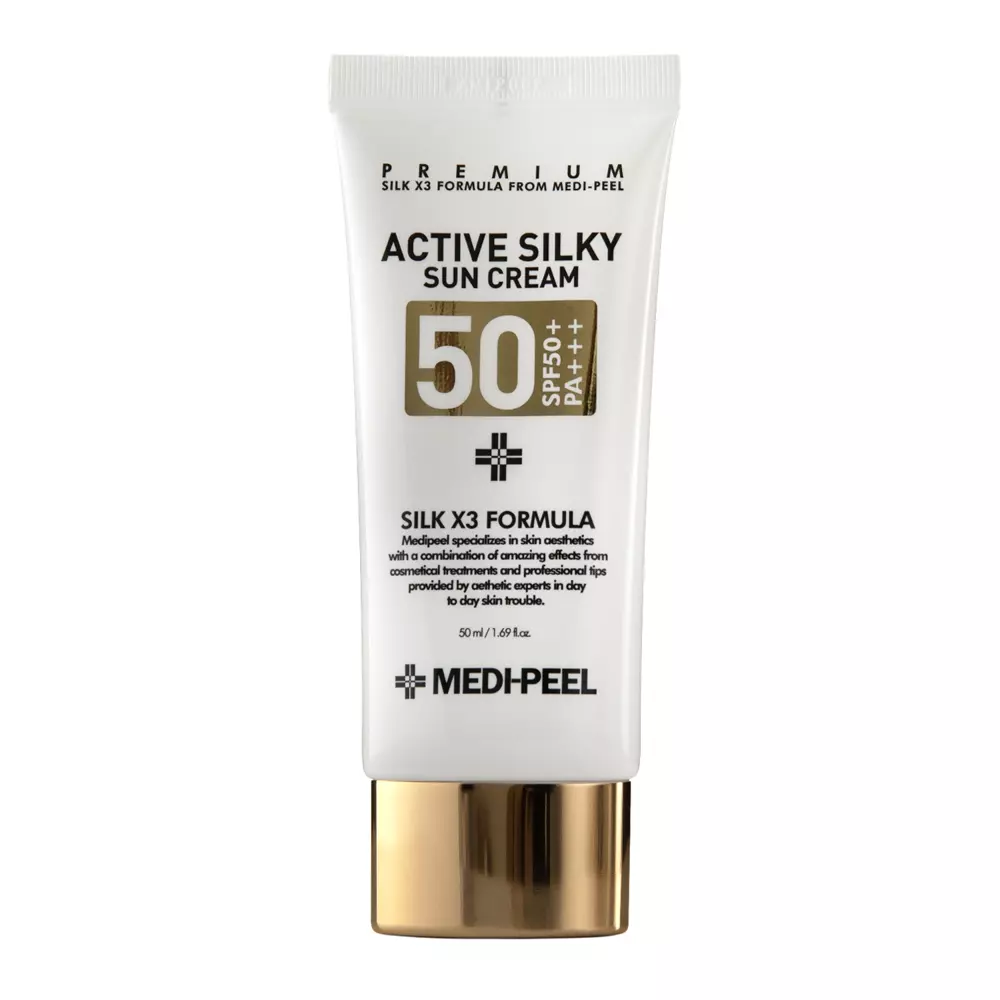 Medi-Peel - Active Silky Sun Cream SPF50+ PA+++ - Anti-aging SPF krém s peptidmi - 50 ml