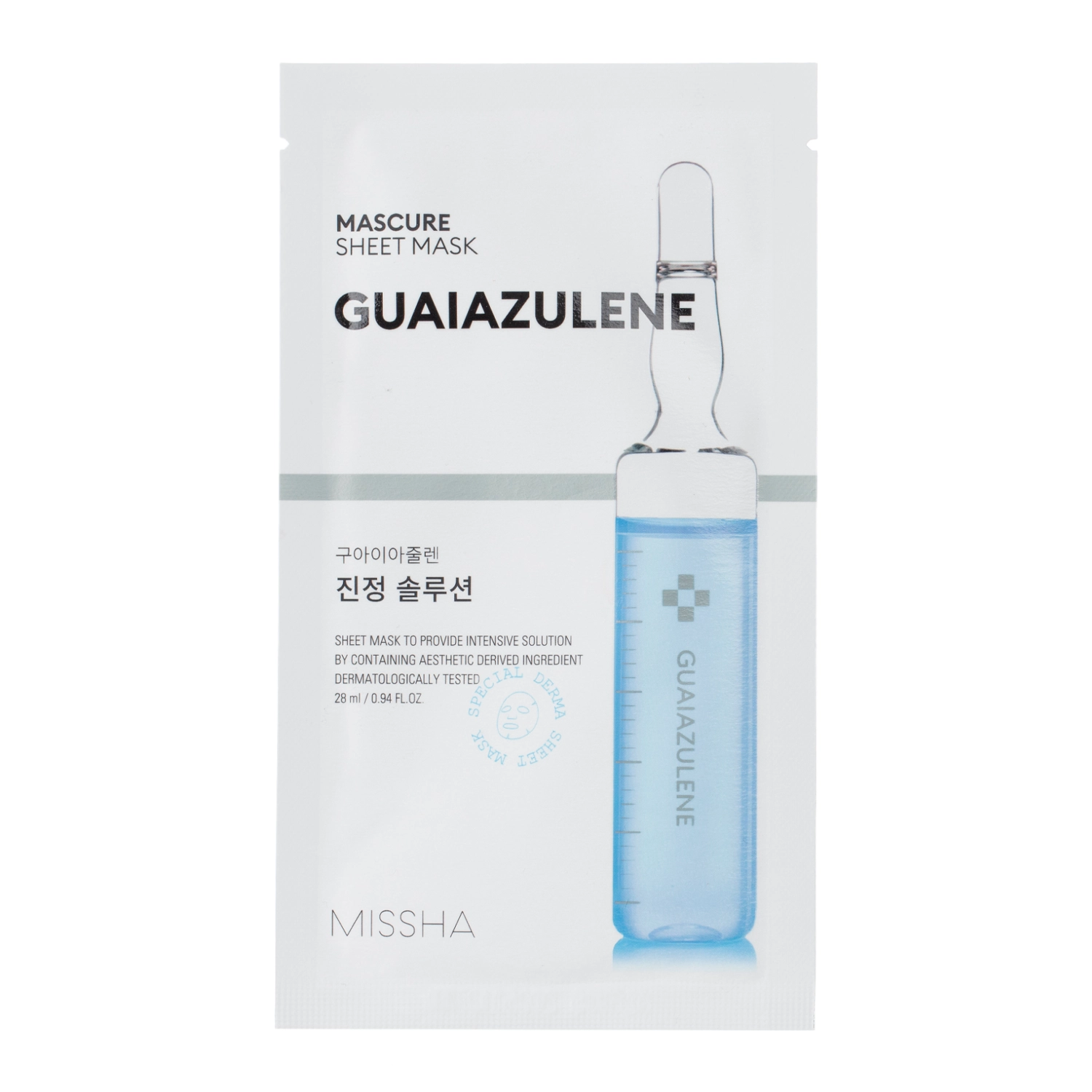 Missha - Mascure Guaiazulene Sheet Mask - Protizápalová plátenková maska s guajazulénom - 28ml