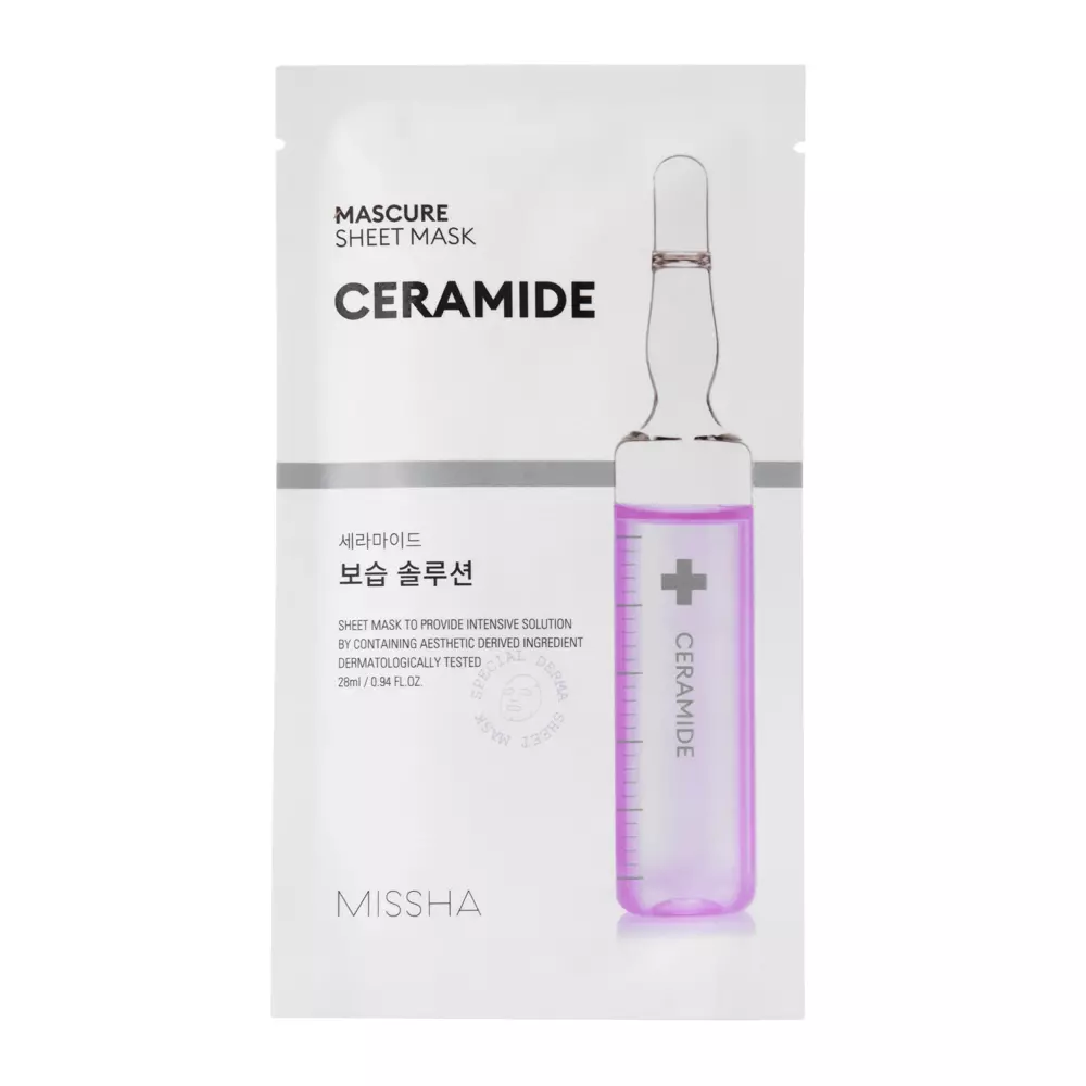 Missha - Mascure Moisture Solution Sheet Mask - Ceramide - Upokojujpca textilná maska - 28ml