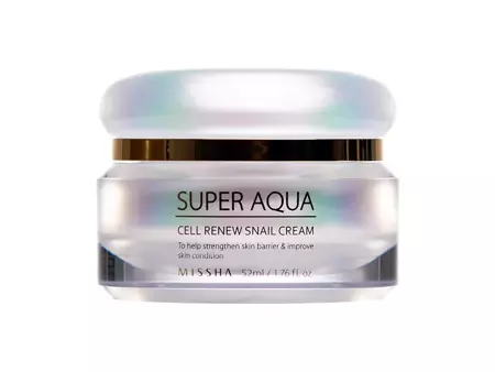Missha - Super Aqua Cell Renew Snail Cream - Regeneračný krém so slimačím filtrátom - 52ml