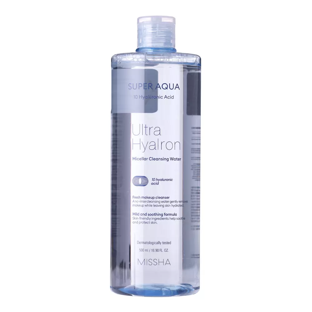 Missha - Super Aqua - Ultra Hyalon Micellar Cleansing Water - Čistiaca micelárna voda - 500ml