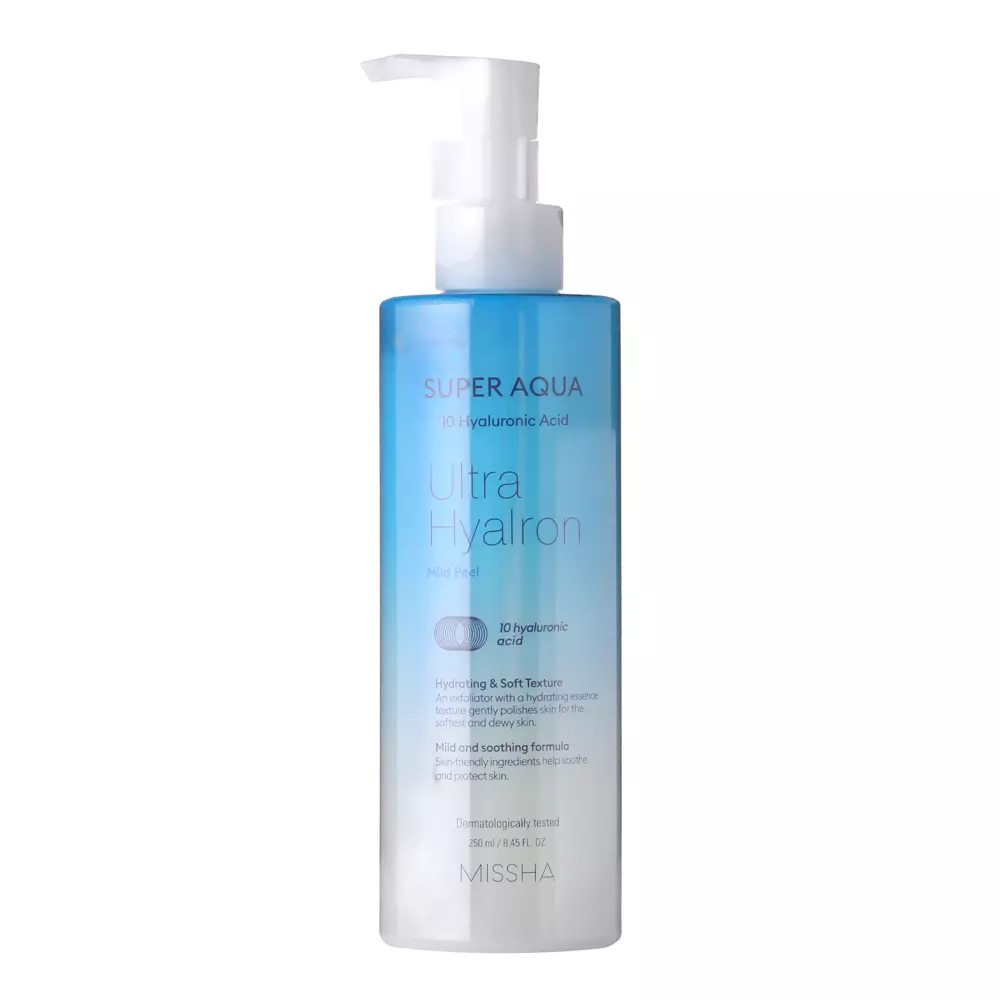 Missha - Super Aqua - Ultra Hyalron Mild Peel - Jemný hydratačný peeling - 250ml