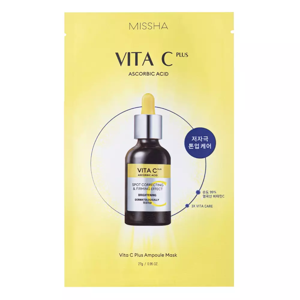 Missha - Vita C Plus Spot Correcting & Firming Ampule Sheet Mask - Rozjasňujúca a regeneračná textilná maska - 26ml
