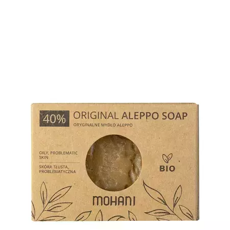 Mohani - Tuhé mydlo z Aleppa na tvár a telo s BIO olivovým a vavrínovým olejom - 40% - 185g
