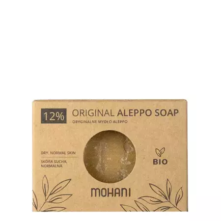 Mohani - tuhé mydlo z Aleppa s organickým olivovým a vavrínovým olejom - 12% - 185 g