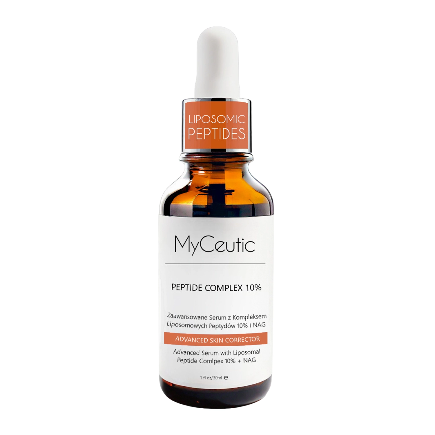 MyCeutic - Peptide Complex 10% - Pokročilé sérum s lipozómovým peptidovým komplexom 10% + NAG - 30 ml