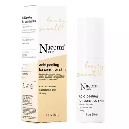 Nacomi - Next level - Acid Peeling pre Sensitive Skin - Peeling s kyselinou laktobiónovou pre citlivú pleť - 30 ml