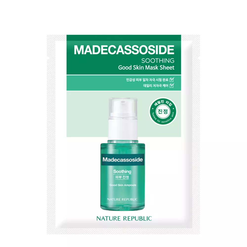 Nature Republic - Good Skin Madecassoside Mask Sheet - Upokojujúca plátienková maska s madecassozidom - 24 g