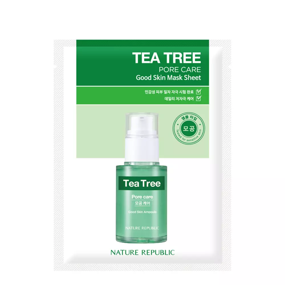 Nature Republic - Good Skin Tea Tree Mask Sheet - Čistiaca plátienková maska s tea tree - 24 g