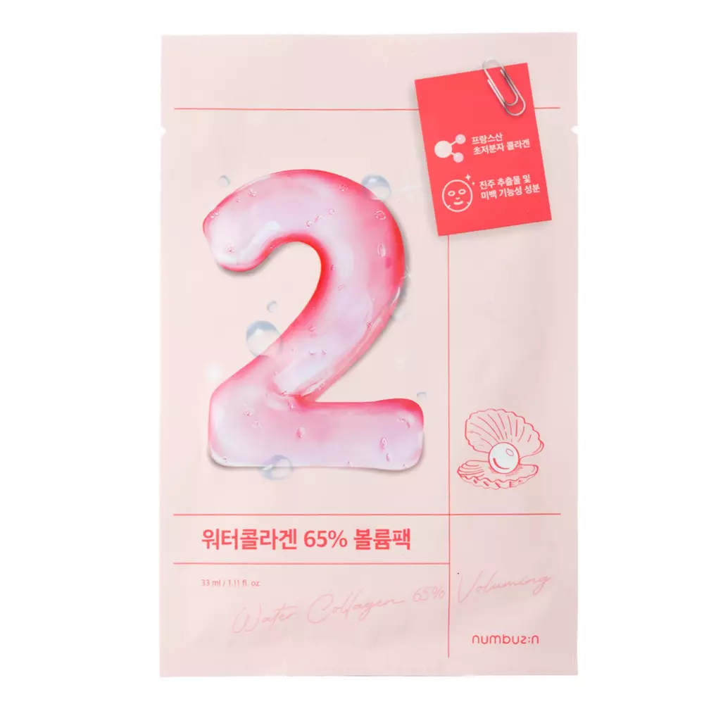 Numbuzin - No.2 - Water Collagen 65% Voluming Sheet Mask - Textilná maska proti starnutiu - 33g