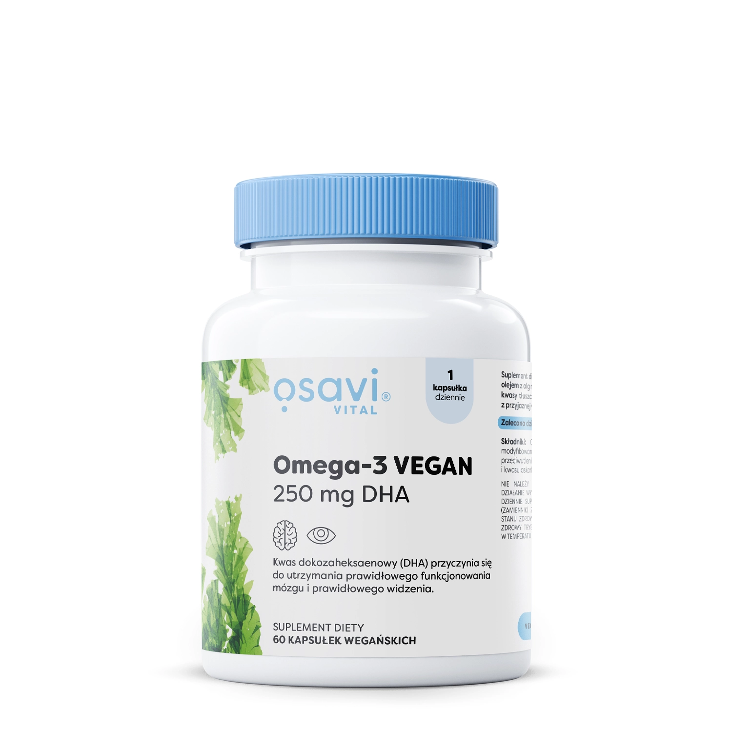 Osavi - Omega-3 Vegan (Vital) 250mg DHA - 60 mäkkých kapsúl / 41g