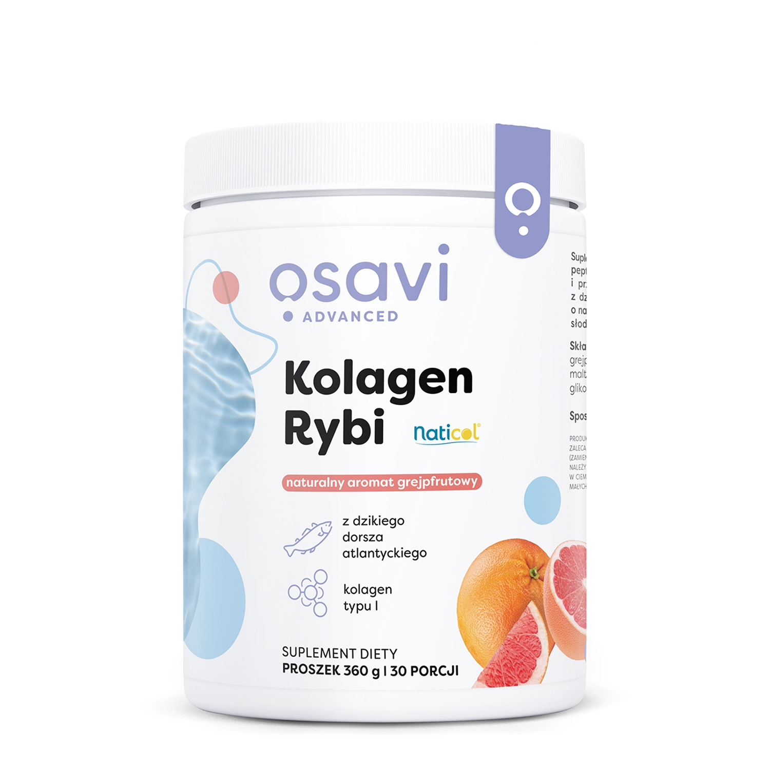 Osavi - Rybí kolagén - Kolagén v prášku - Grapefruit - 360 g