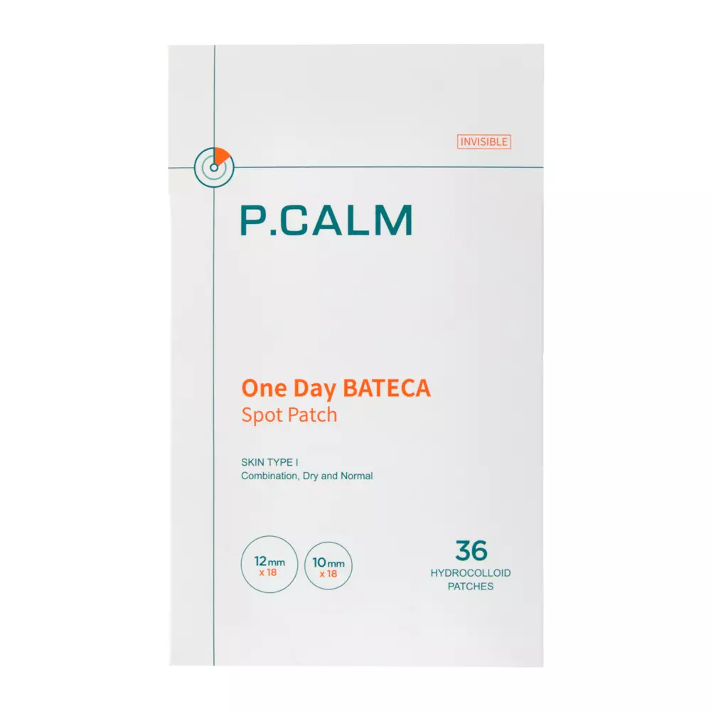 P.Calm - One Day Bateca Spot Patch - Hojivé náplasti na akné - 2 x 18 ks