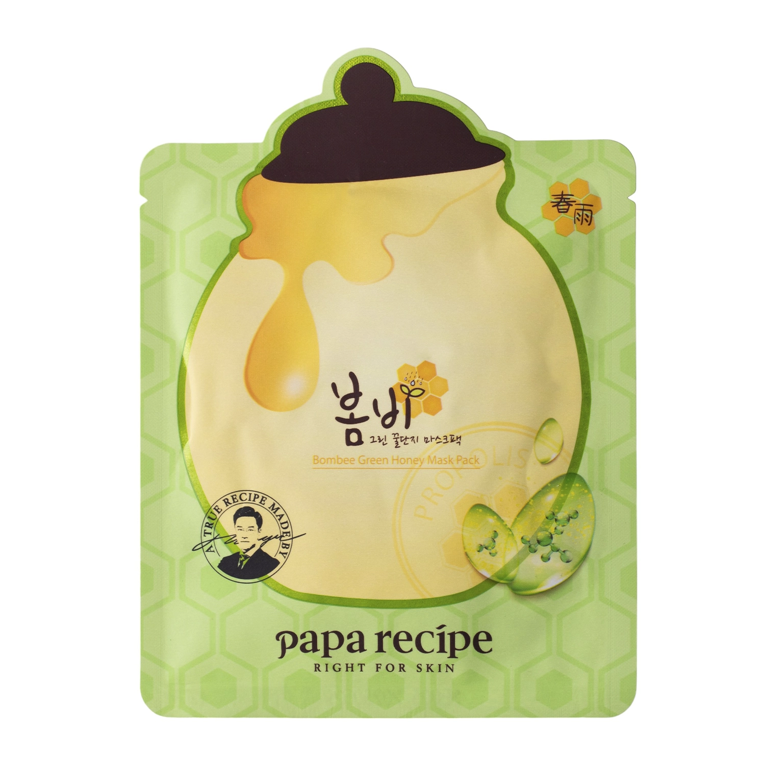 Papa Recipe - Bombee Green Honey Mask - Posilňujúca a spevňujúca plátienková maska s avokádom - 1ks/25g