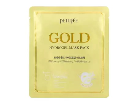 Petitfee - Gold Hydrogel Mask Pack - Hydrogélová maska na tvár s obsahom zlata a ženšenu - 32 g