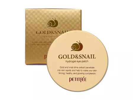 Petitfee - Gold & Snail Hydrogel Eye Patch - Hydrogélové náplasti pod oči so slimáčím slizom - 60 ks / 84 g
