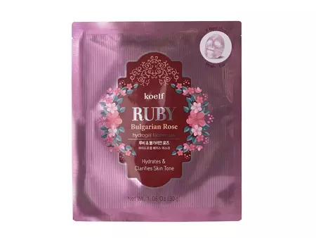 Petitfee - Koelf Ruby Bulgarian Rose Hydrogel Face Mask - Hydrogélová pleťová maska - 30 g