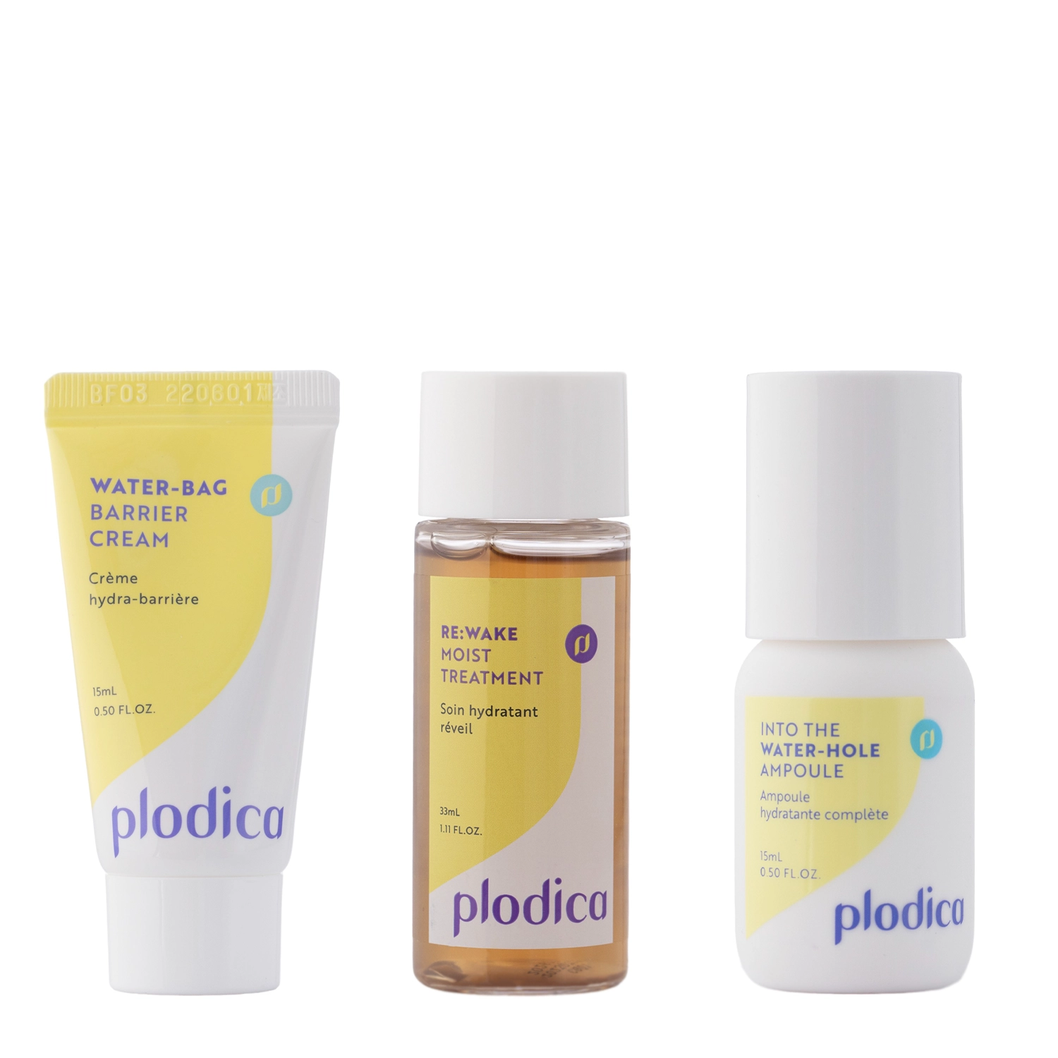 Plodica - Welcome To Water Village Kit - Sada miniproduktov na tvár - Hydratácia - Tonikum 33 ml + Sérum 15 ml + Krém 15 ml