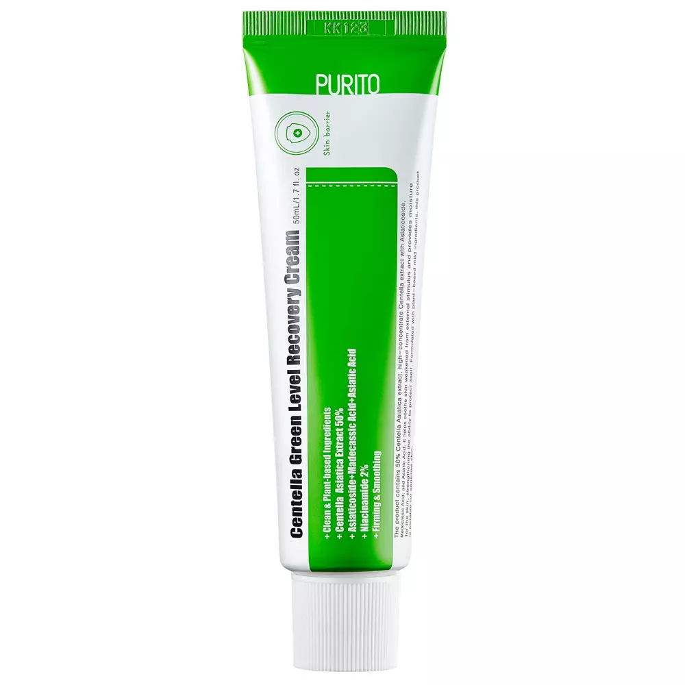 Purito - Centella Green Level Recovery Cream - Regeneračný krém s výťažkom z Pupočníka ázijského - 50ml