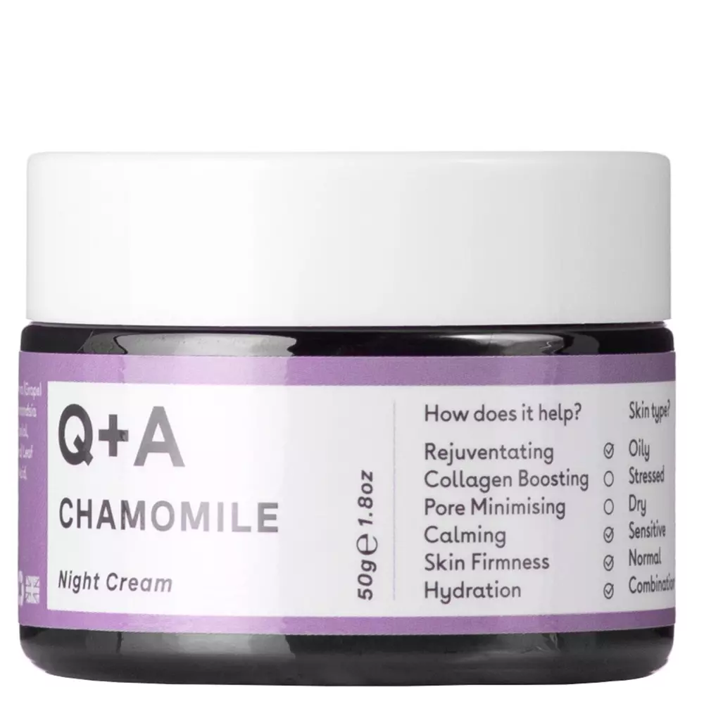 Q+A - Chamomile - Night Cream - Regeneračný a ošetrujúci nočný krém s kamilkami - 50ml