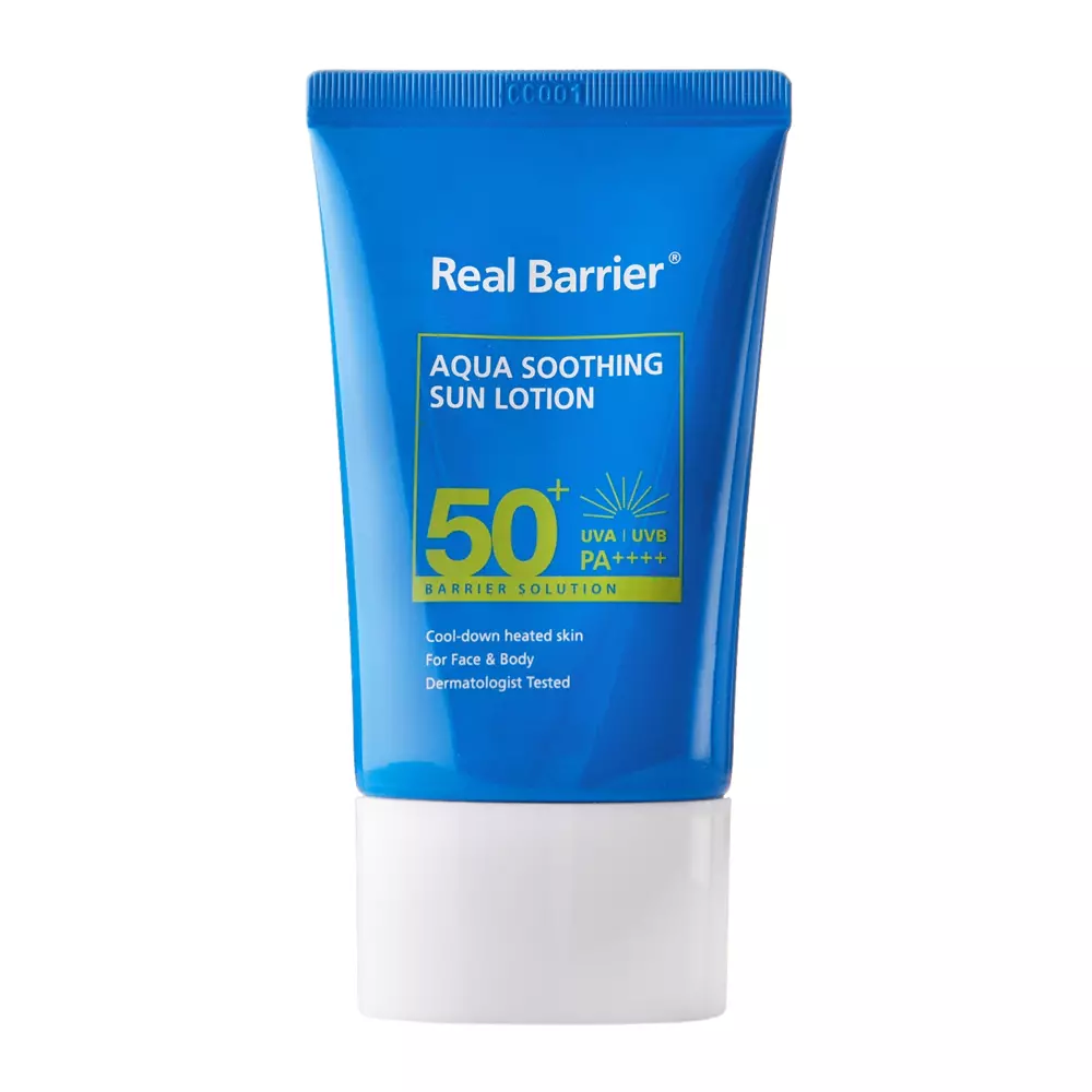 Real Barrier - Aqua Soothing Sun Lotion SPF50+/PA++++ - Upokojujúci krém s SPF - 50 ml