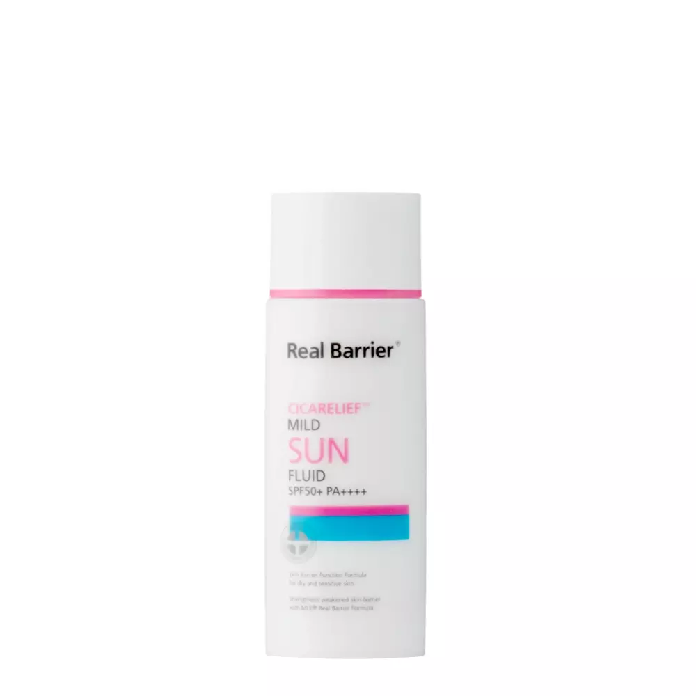 Real Barrier - Cicarelief Mild Sun Fluid SPF50 PA++++ - Pleťový fluid s minerálními filtrami - 55ml